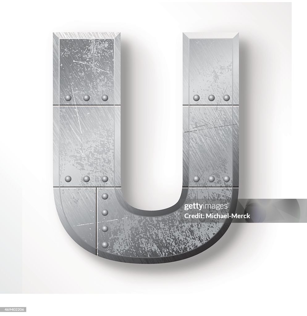 Metall-Buchstabe U
