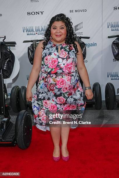 Actress Raini Rodriguez arrives for the "Paul Blart: Mall Cop 2" New York Premiere at AMC Loews Lincoln Square on April 11, 2015 in New York City.