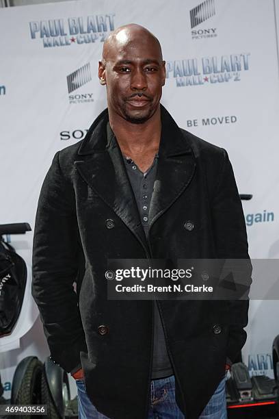 Actor D.B. Woodside arrives for the "Paul Blart: Mall Cop 2" New York Premiere at AMC Loews Lincoln Square on April 11, 2015 in New York City.