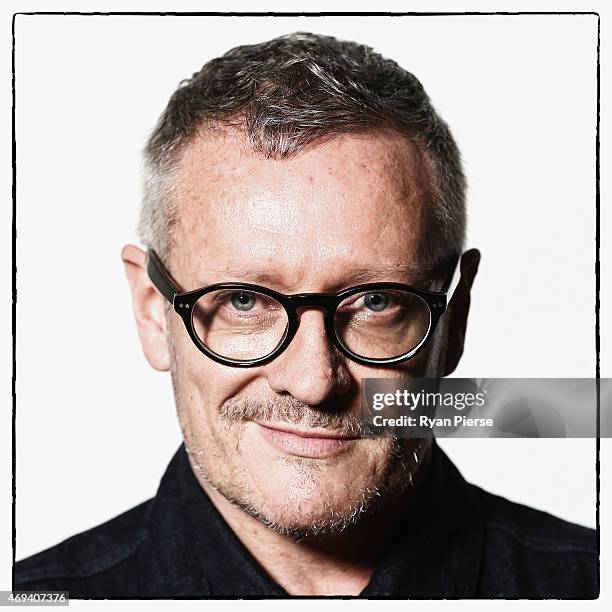 Designer Jayson Brunsdon poses for a portrait as Mercedes-Benz Fashion Week Australia Marks 20 Years on April 11, 2015 in Sydney, Australia.