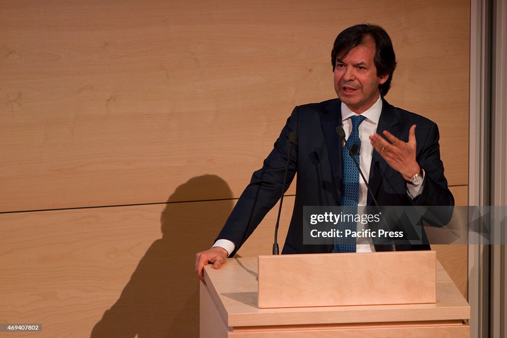 Carlo Messina, CEO at Intesa Sanpaolo bank, speaks at...