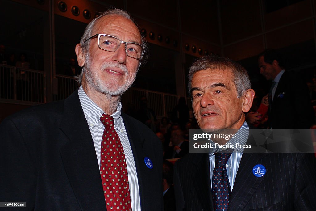 Architect Renzo Piano with Sergio Chiamparino during the...