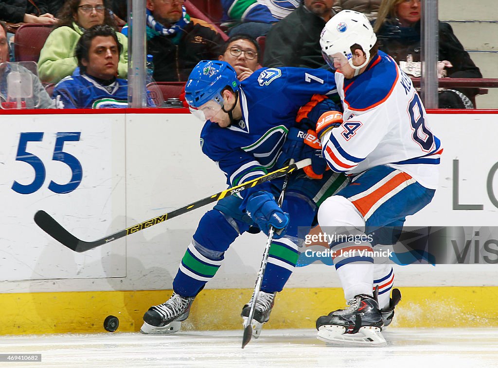 Edmonton Oilers v Vancouver Canucks