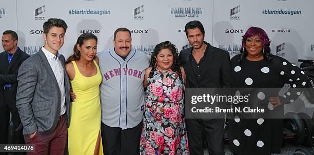 Actors David Henrie, Daniella Alonso, actor/writer/producer Kevin James, actors Raini Rodriguez, Eduardo Verastegui and Loni Love arrive for the...