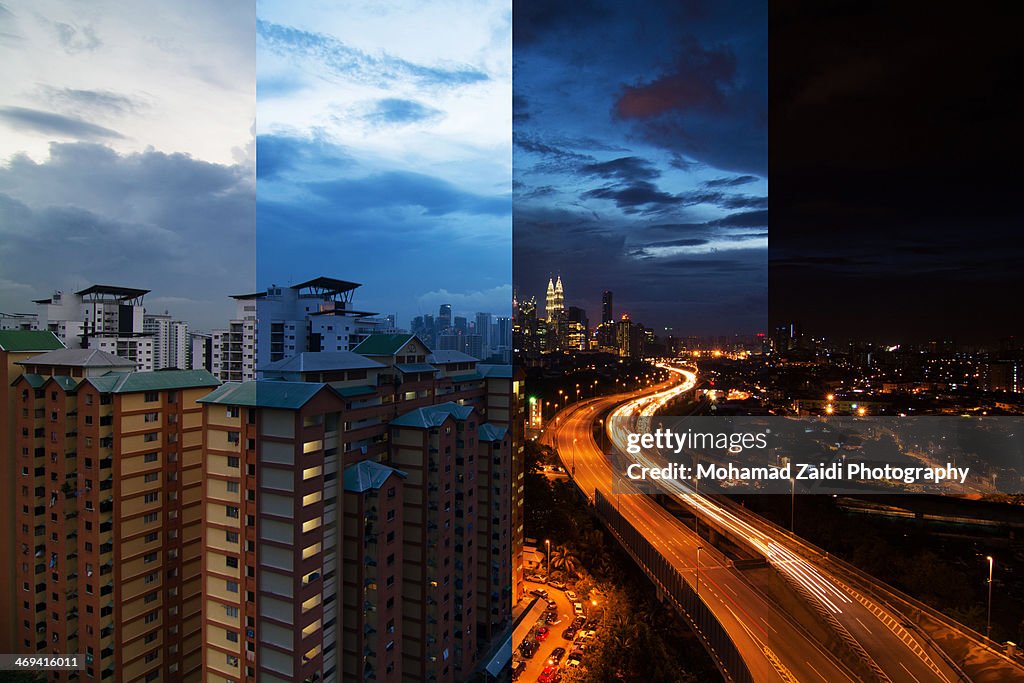 Day to night, Kuala Lumpur