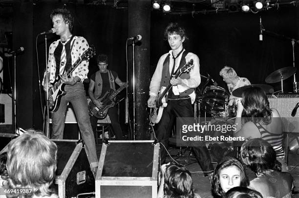 Johnny Thunders and The Heartbreakers performing at the Village Gate in New York City on August 19, 1977.