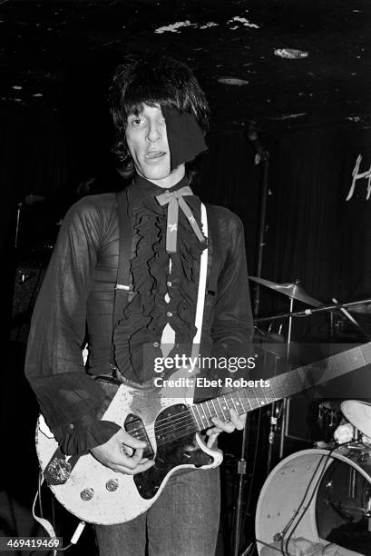 Johnny Thunders performing at Max's Kansas City in New York City on February 8, 1979.