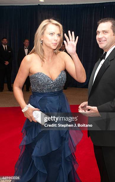 Lara Logan and husband Joseph Burkett arrive for the White House Correspondents' Association dinner.