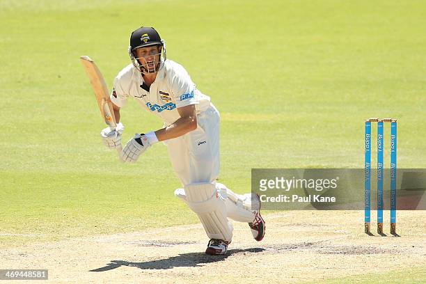 Adam Voges of the Warriors sets off for a single during day four of the Sheffield Shield match between the Western Australia Warriors and the...