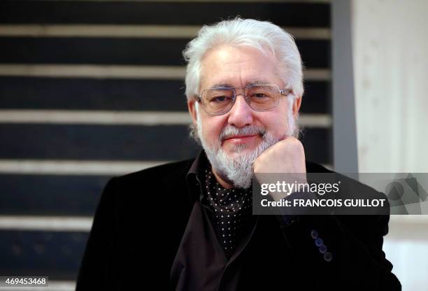 Russian stage director Lev Dodine poses on March 19, 2015 at the Gerard Philipe in Saint-Denis, outside Paris. AFP PHOTO / FRANCOIS GUILLOT