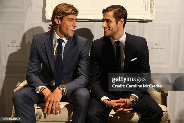 Zac and Jordan Stenmark attend the Mercedes-Benz Presents Dinner following the Ellery Show at Mercedes-Benz Fashion Week Australia 2015 at...