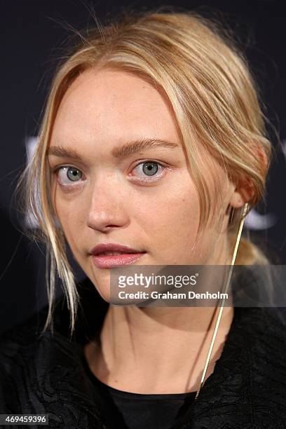 Model Gemma Ward attends the Mercedes-Benz Presents Ellery show at Mercedes-Benz Fashion Week Australia 2015 at Carriageworks on April 12, 2015 in...