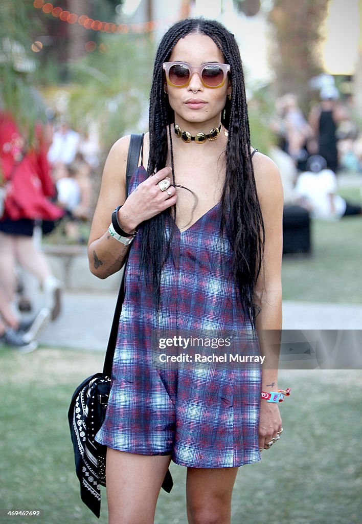 Zoe Kravitz Spotted At Coachella Wearing Marc By Marc Jacobs Sunglasses