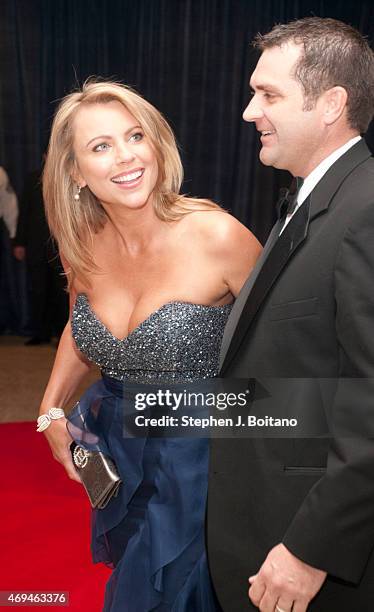 Lara Logan and husband Joseph Burkett arrive for the White House Correspondents' Association dinner.