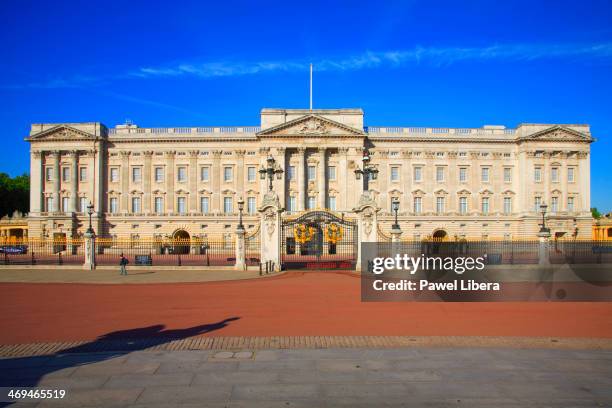 Frontal view on Buckingham Palace.