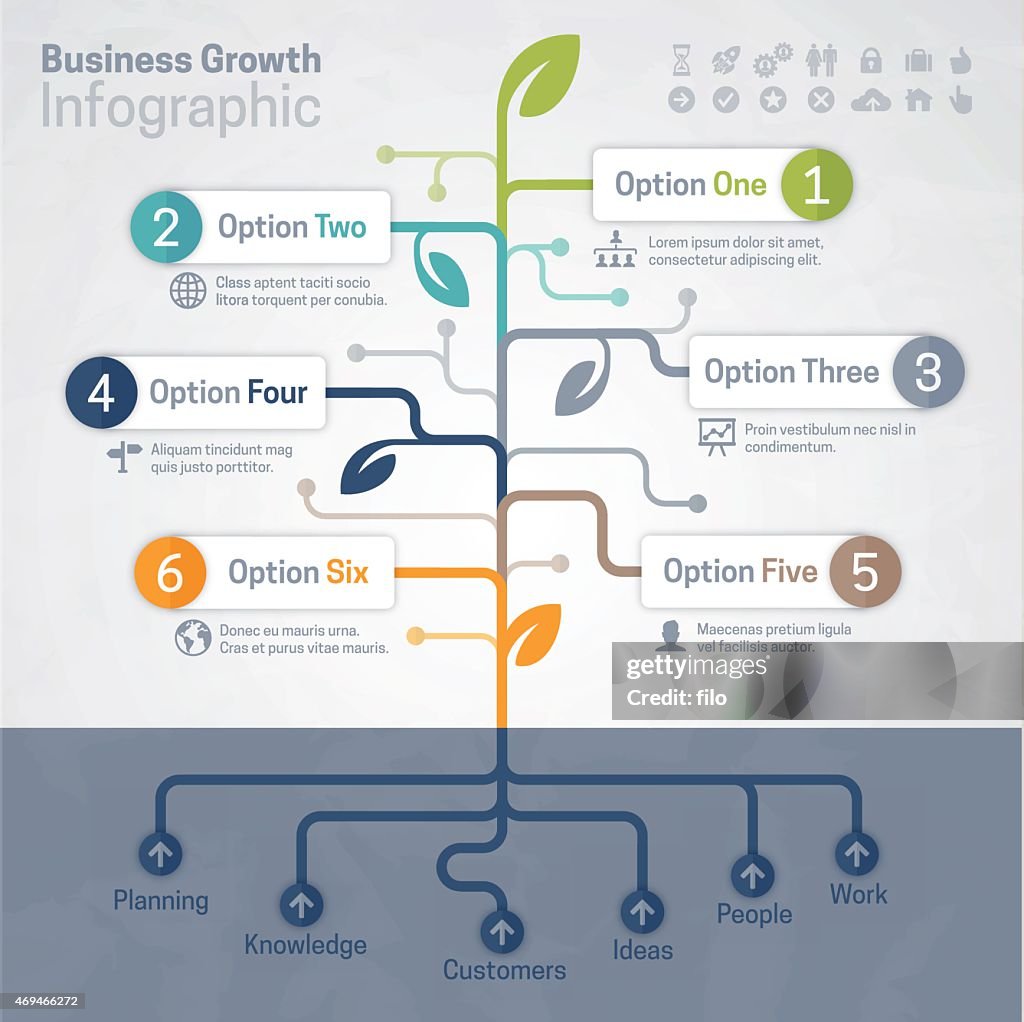 Unternehmenswachstum Infografik