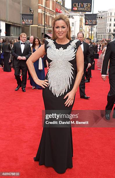 Claire Sweeney attends The Olivier Awards at The Royal Opera House on April 12, 2015 in London, England.