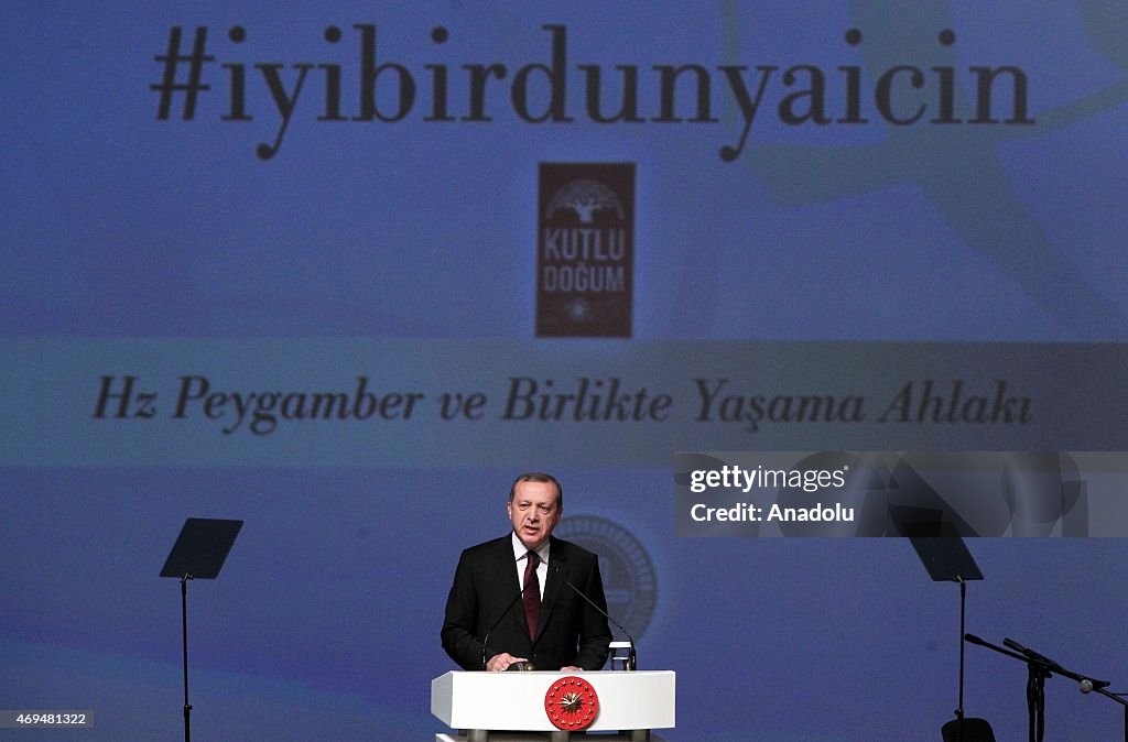 Turkish President Erdogan attends a Holy Birth Week conference in Istanbul