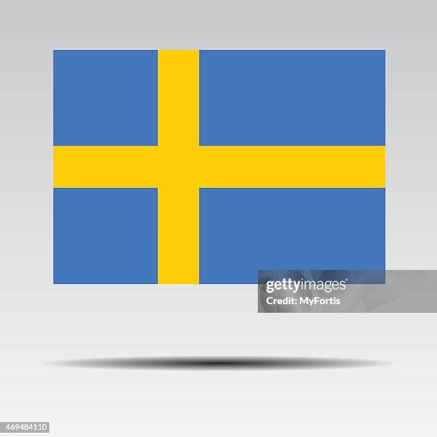nationalflagge von schweden - krona stock-grafiken, -clipart, -cartoons und -symbole