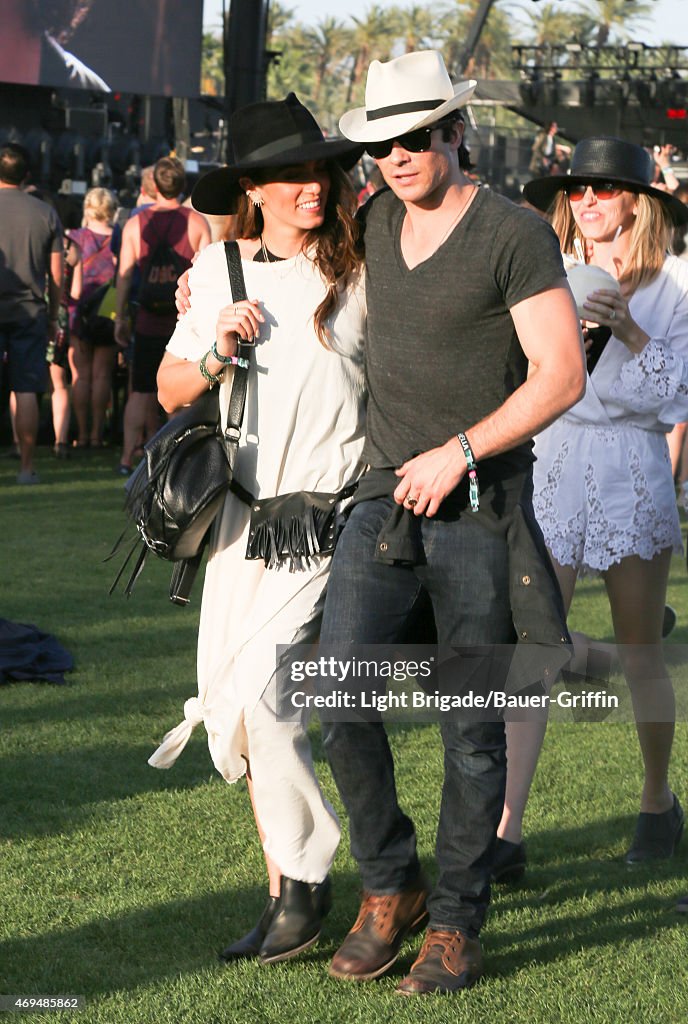 Celebrity Sights at the 2015 Coachella Valley Music And Arts Festival - Weekend 1