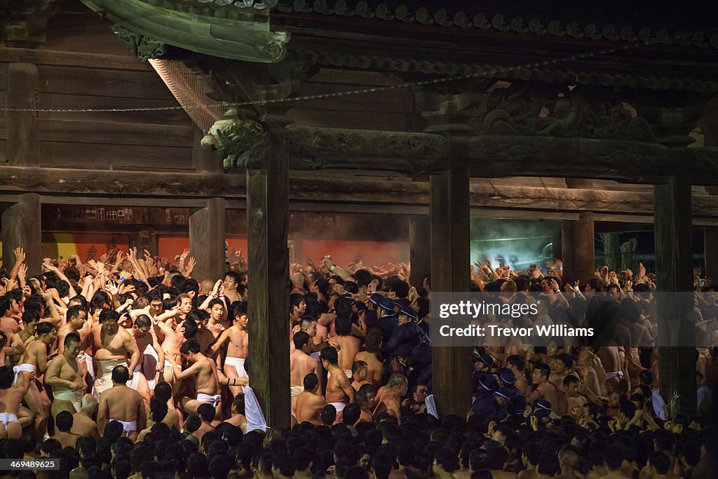 Saidaiji Temple Naked Festival Takes Place