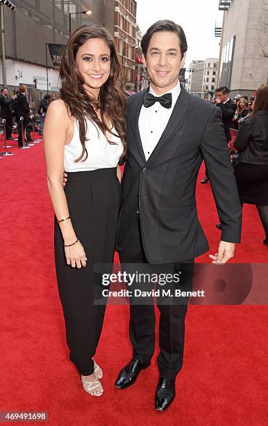 Nathalia Chubin and Adam Garcia attend The Olivier Awards at The Royal Opera House on April 12, 2015 in London, England.