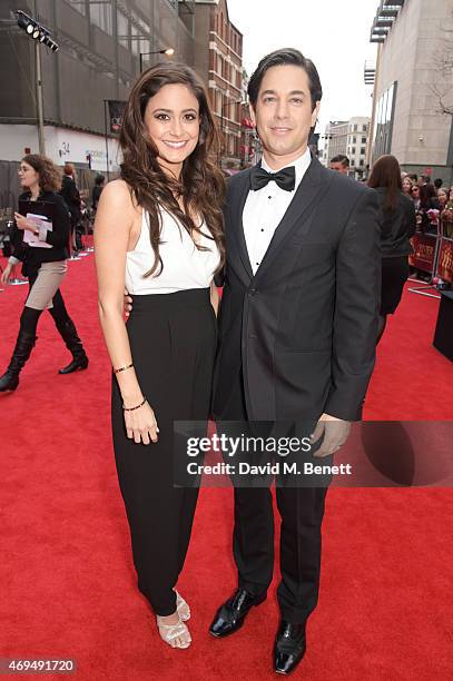 Nathalia Chubin and Adam Garcia attend The Olivier Awards at The Royal Opera House on April 12, 2015 in London, England.