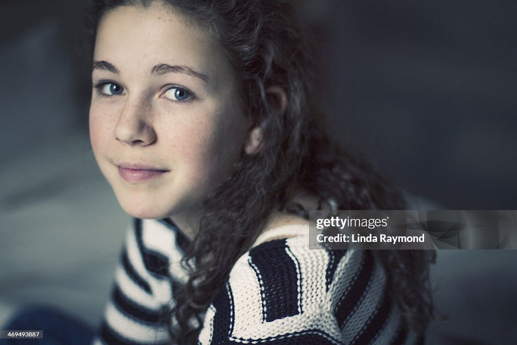 Portrait of a beautiful young girl