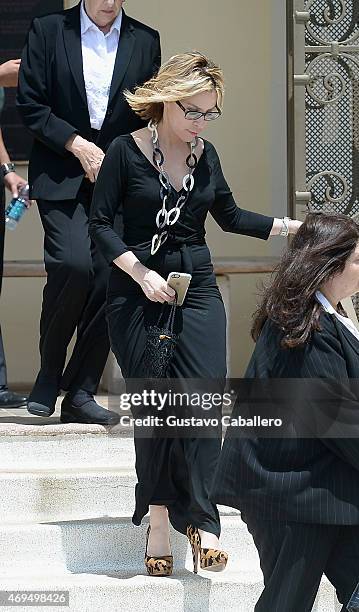 Lynn Martinez attends Dr. Fredric Brandt Memorial Service at Temple Israel on April 12, 2015 in Miami, Florida.