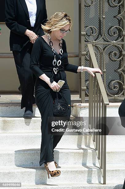 Lynn Martinez attends Dr. Fredric Brandt Memorial Service at Temple Israel on April 12, 2015 in Miami, Florida.