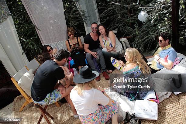 Guests attend The Retreat At The Sparrows Lodge on April 12, 2015 in Palm Springs, California.