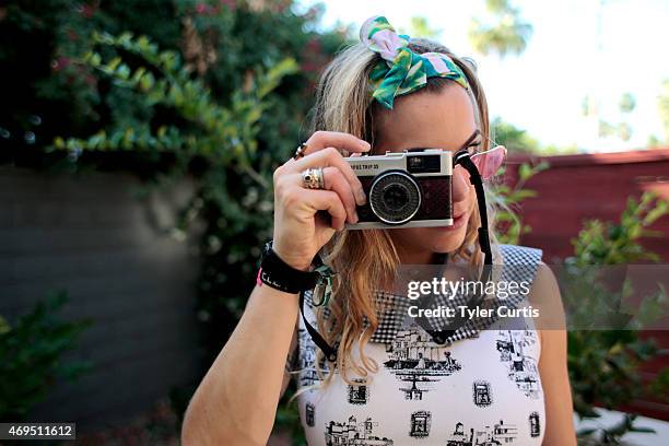 Chelsea Leyland attends The Retreat At The Sparrows Lodge on April 12, 2015 in Palm Springs, California.