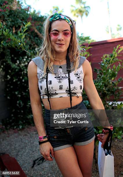 Chelsea Leyland attends The Retreat At The Sparrows Lodge on April 12, 2015 in Palm Springs, California.