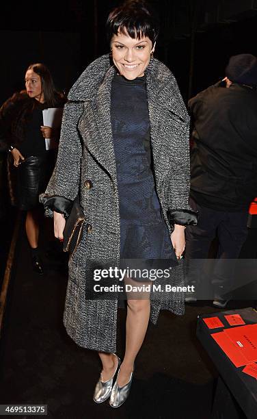 Jessie J attends the Hunter Original AW 2014 Show at Ambika P3 Gallery, University of Westminster, on February 15, 2014 in London, England.