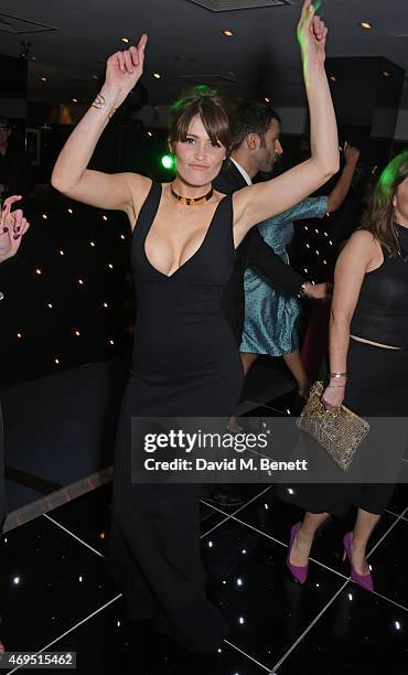 Gemma Arterton attends The Olivier Awards after party at The Royal Opera House on April 12, 2015 in London, England.