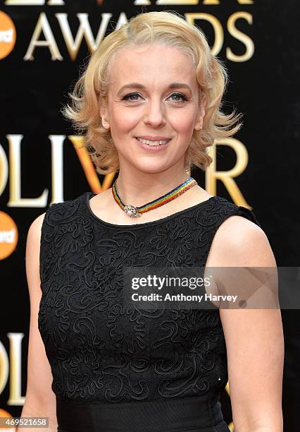 Amanda Abbington attends The Olivier Awards at The Royal Opera House on April 12, 2015 in London, England.