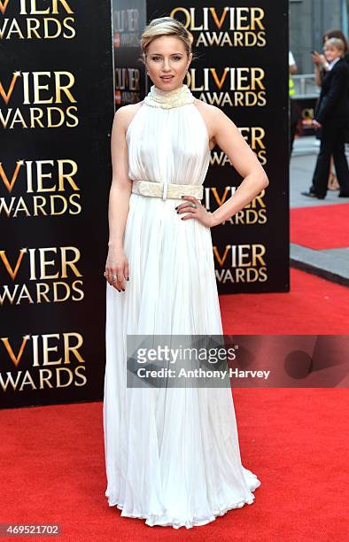 Dianna Agron attends The Olivier Awards at The Royal Opera House on April 12, 2015 in London, England.