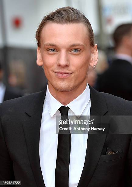 Jamie Campbell Bower attends The Olivier Awards at The Royal Opera House on April 12, 2015 in London, England.