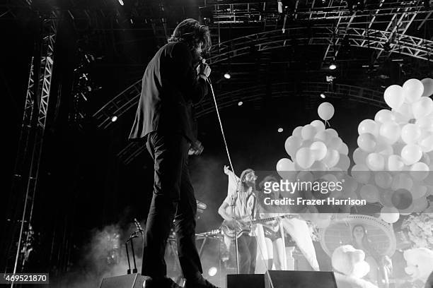 Singer-songwriter Father John Misty performs onstage during day 2 of the 2015 Coachella Valley Music & Arts Festival at The Empire Polo Club on April...