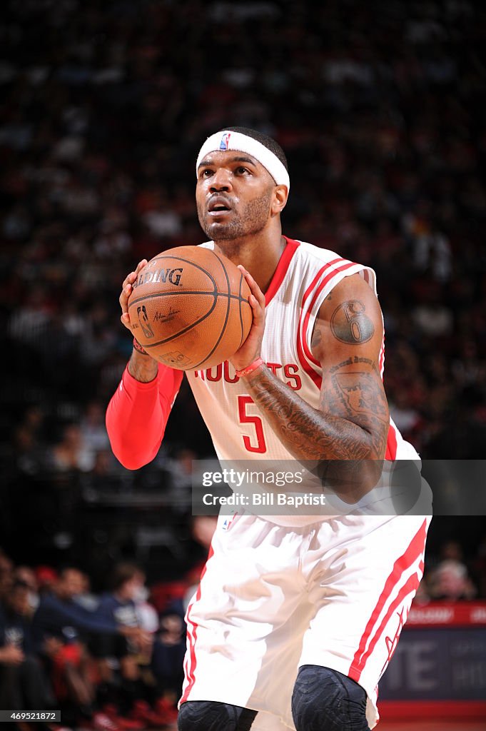 Josh Smith Rockets Tenure Josh Smith of the Houston Rockets prepares to shoot a free throw ...