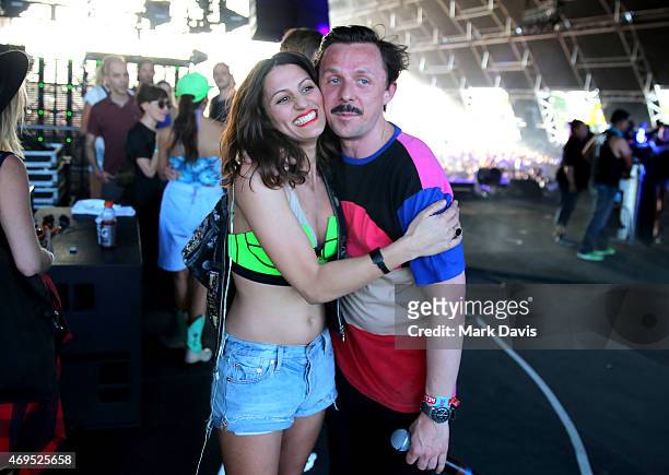 Singer Martina Sorbara and DJ Martin Solveig attend day 3 of the 2015 Coachella Valley Music & Arts Festival at the Empire Polo Club on April 12,...