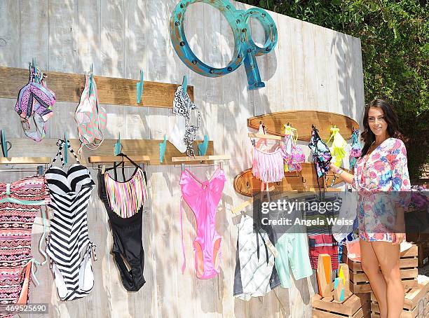Actress Jesssica Lowndes attends The Music Lounge, Presented By Mudd & Op event on April 12, 2015 in Palm Springs, California.