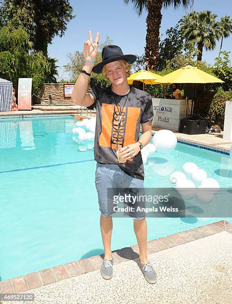 Cody Simpson attends The Music Lounge, Presented By Mudd & Op event at Ingleside Inn on April 12, 2015 in Palm Springs, California.