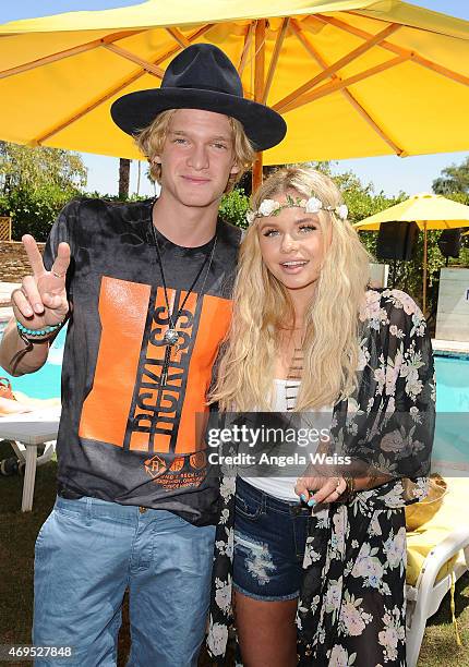 Cody and Alli Simpson attend The Music Lounge, Presented By Mudd & Op event at Ingleside Inn on April 12, 2015 in Palm Springs, California.