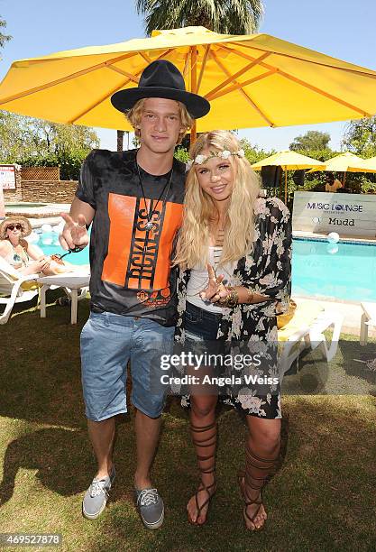 Cody and Alli Simpson attend The Music Lounge, Presented By Mudd & Op event at Ingleside Inn on April 12, 2015 in Palm Springs, California.