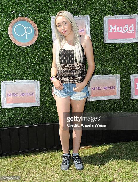 Noah Cyrus attends The Music Lounge, Presented By Mudd & Op event at Ingleside Inn on April 12, 2015 in Palm Springs, California.