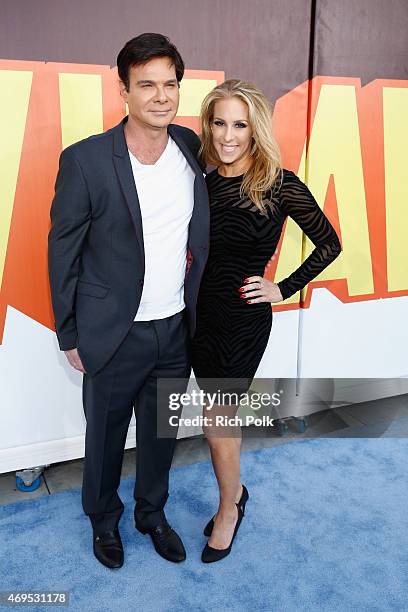 Eric Schiffer and Dr. Jenn Berman attend The 2015 MTV Movie Awards at Nokia Theatre L.A. Live on April 12, 2015 in Los Angeles, California.