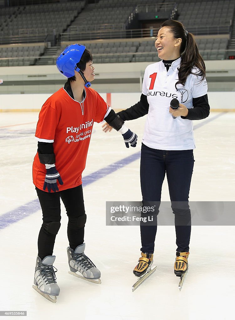 Children On The Ice - Laureus Sport For Good Project - Laureus World Sports Awards - Shanghai 2015