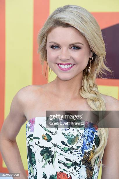 Actress Bailey De Young attends The 2015 MTV Movie Awards at Nokia Theatre L.A. Live on April 12, 2015 in Los Angeles, California.