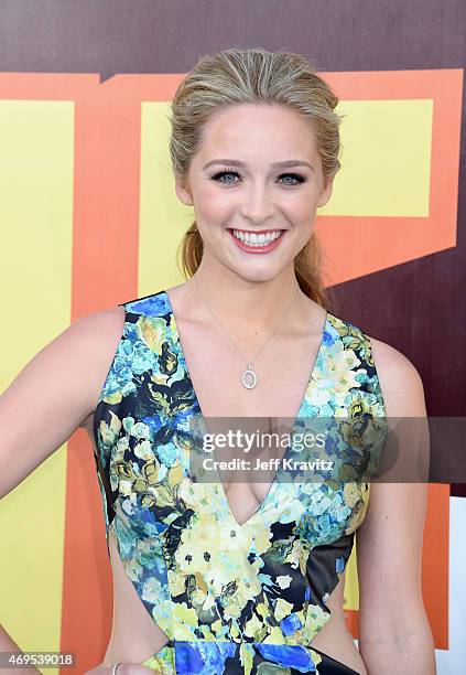 Actress Greer Grammer attends The 2015 MTV Movie Awards at Nokia Theatre L.A. Live on April 12, 2015 in Los Angeles, California.